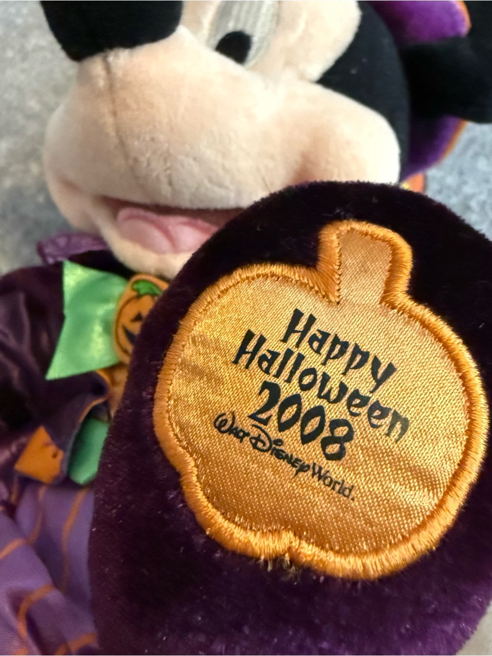 Vintage Walt Disney World 2008 Happy Halloween Mickey Mouse Plush - Picture 7 of 11